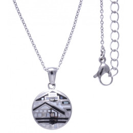 Le Collier en acier, nacre et émail, ODENA - IM 445