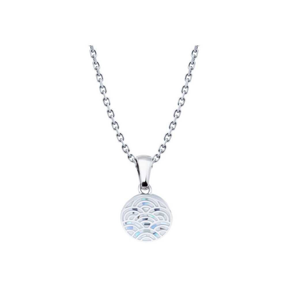 Le Collier en acier, nacre et émail, ODENA - IM 486