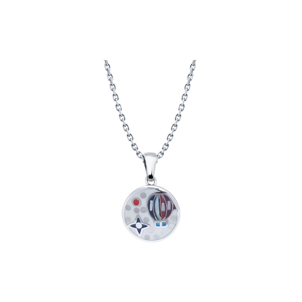 Le Collier en acier, nacre et émail, ODENA - IM 498