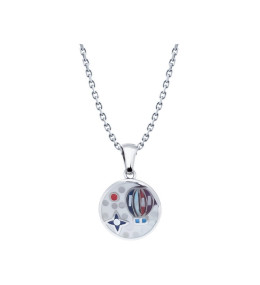 Le Collier en acier, nacre et émail, ODENA - IM 498