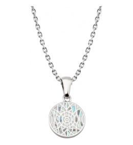 Collier en acier - nacre - émail - petit volume - ODENA - IM 476