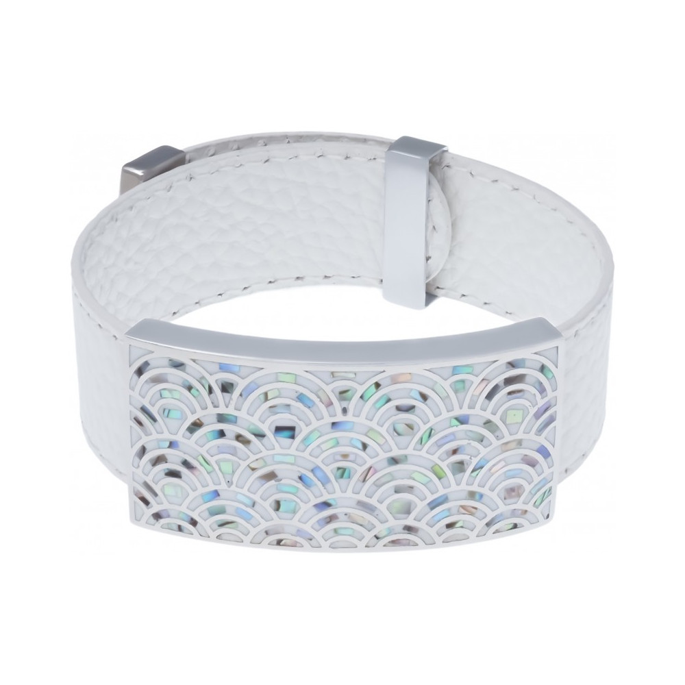 bracelet-acier-email-nacre-cuir-blanc-largeur-2cm-odena-im-385