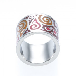 La Bague acier émail, nacre, ODENA - IC 154