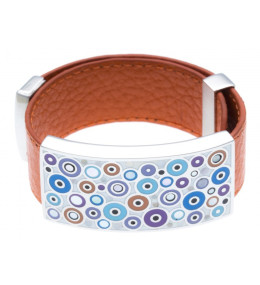 bracelet-acier-email-nacre-cuir-orange-largeur-2cm-odena-ic-389