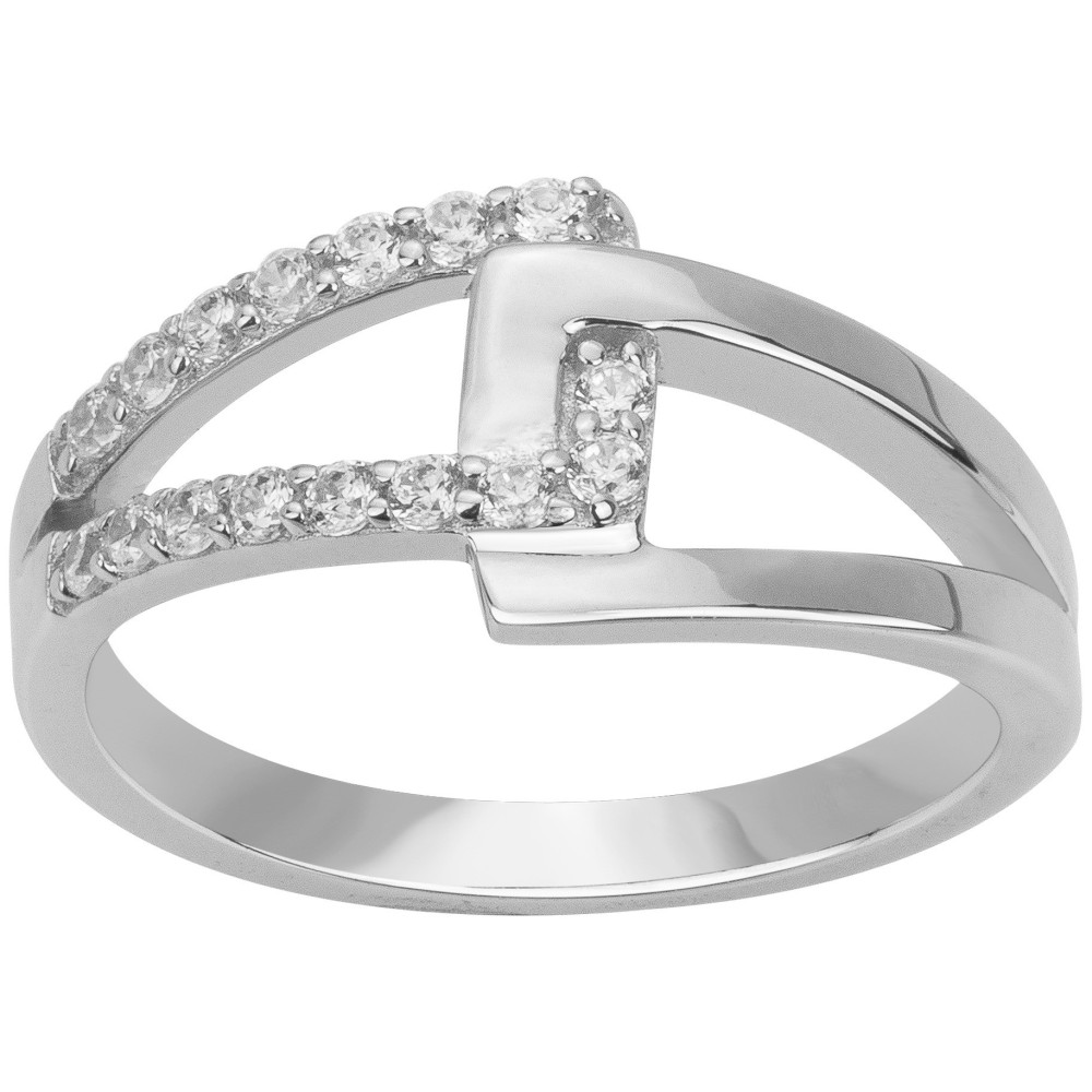 Bague argent 925/1000 et 16 oxydes de zirconium by Stauffer Ref. 70100887