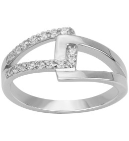 Bague argent 925/1000 et 16 oxydes de zirconium by Stauffer Ref. 70100887