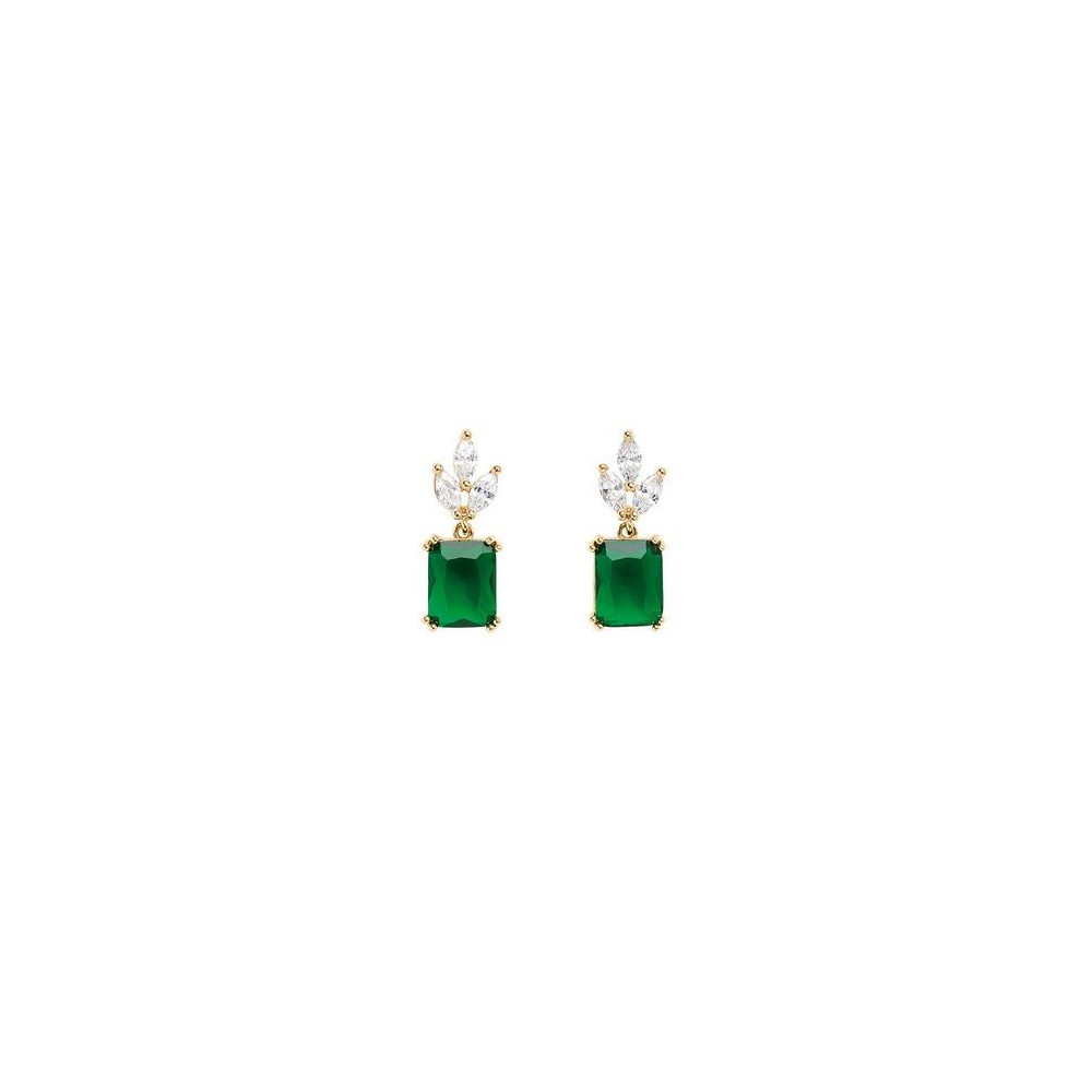 Boucles d'oreilles Femme GO Mademoiselle en Plaqué or, oxydes de zirconium multicolores 606624
