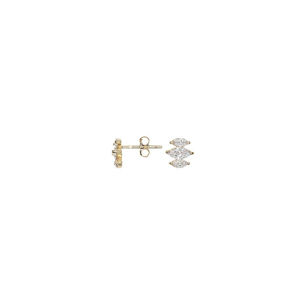 Boucles d'oreilles Femme GO Mademoiselle en Plaqué or, oxydes de zirconium 606622