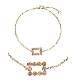 Bracelet Femme GO Mademoiselle en Plaqué or, oxydes de zirconium multicolores 605609