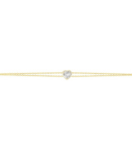 Le Bracelet plaqué or, forme coeur avec 23 oxydes de zirconium by Stauffer
