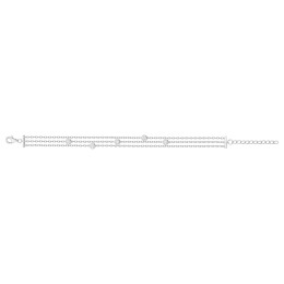 Le Bracelet argent 925/1000, multi-chaînes et 5 oxydes de zirconium by Stauffer
