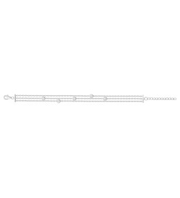 Le Bracelet argent 925/1000, multi-chaînes et 5 oxydes de zirconium by Stauffer