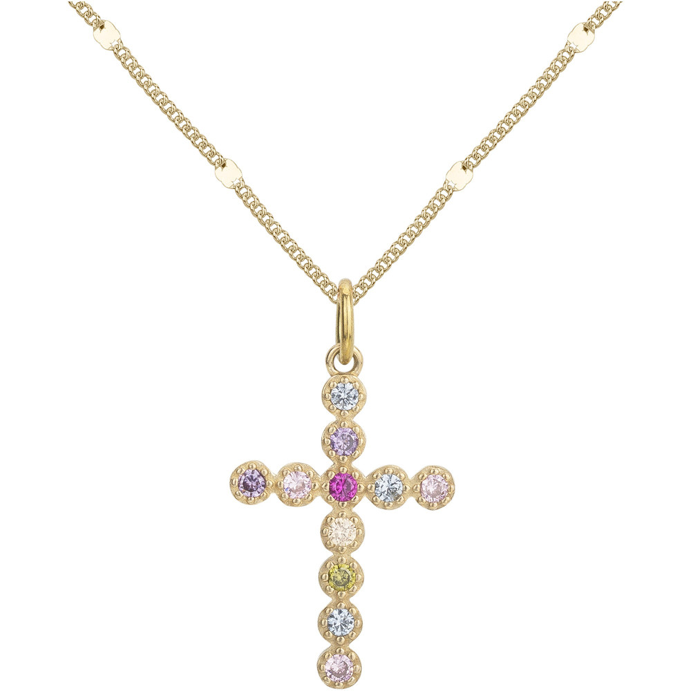 Le Collier plaqué or, et 11 oxydes de zirconium multicolores by Stauffer