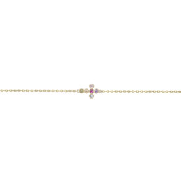 Le Bracelet plaqué or, et 6 oxydes de zirconium multicolores by Stauffer