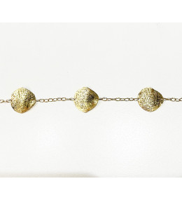 le Bracelet or jaune 750/1000, motifs chips, by Stauffer