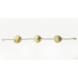 le Bracelet or jaune 750/1000, motifs chips, by Stauffer