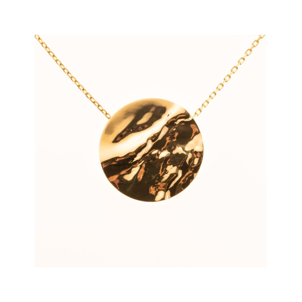 le Collier or jaune 375/1000, motif rond froissé, by Stauffer