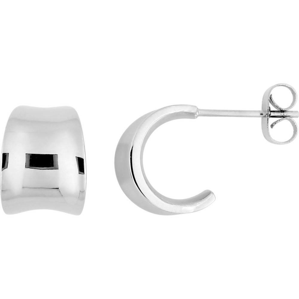 Les Boucles d'oreilles demi-créoles femme, acier, fil mi-jonc, by Stauffer