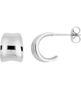Les Boucles d'oreilles demi-créoles femme, acier, fil mi-jonc, by Stauffer
