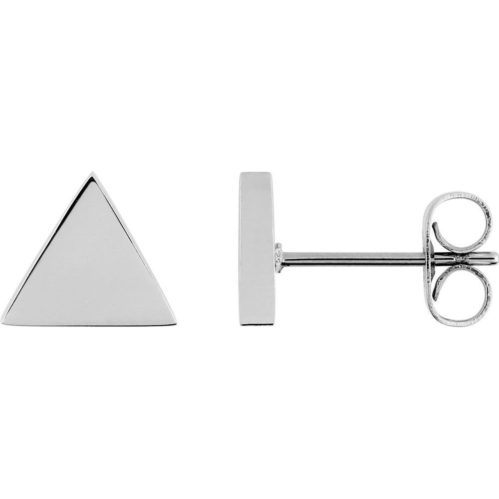 Les Boucles d'oreilles femme, acier, triangles by Stauffer