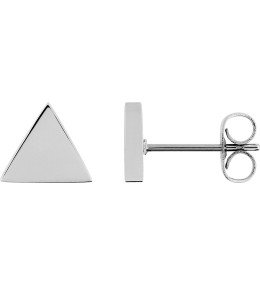 Les Boucles d'oreilles femme, acier, triangles by Stauffer