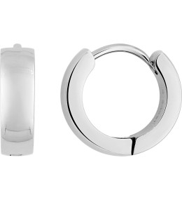 Les Boucles d'oreilles créoles femme, acier, fil mi-jonc, diamètre 13 mm by Stauffer