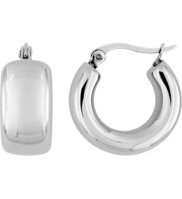 Les Boucles d'oreilles créoles femme, acier, fil mi-jonc by Stauffer