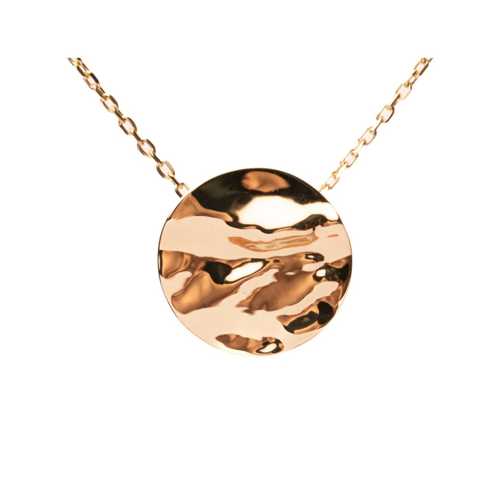 le Collier or jaune 375/1000, motif rond froissé, by Stauffer