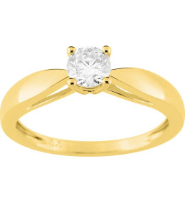 La Bague or jaune 750/1000, diamant 0,40 carat taille brillant by Stauffer