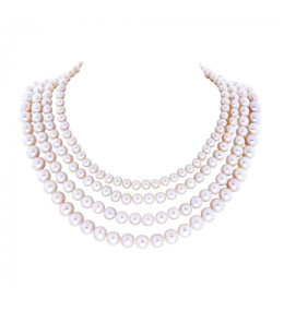 Le Collier or jaune 750/1000 et perles de culture potato, diamètre 4 mm, by Stauffer