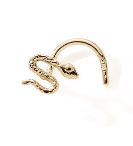 Piercing de nez or jaune 375/1000, motif serpent by Stauffer