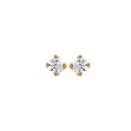Les Boucles d'oreilles or jaune 750/1000, diamants 0,16 carat, taille brillant by Stauffer