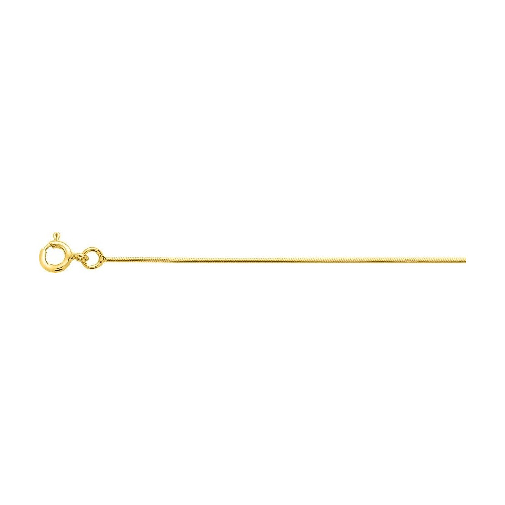 La Chaîne or jaune 750/1000, mailles serpentine ronde de 0,8 mm by Stauffer