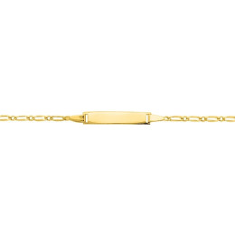 La Gourmette bébé or jaune 750/1000, mailles alternées 1+1, by Stauffer