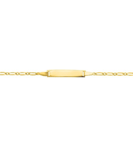 La Gourmette bébé or jaune 750/1000, mailles alternées 1+1, by Stauffer