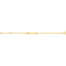 La Gourmette bébé or jaune 750/1000, mailles alternées 1+1, by Stauffer