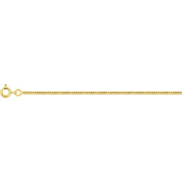 La Chaîne or jaune 750/1000, mailles serpentine, 1,00 mm, longueur 45 cm, by Stauffer.