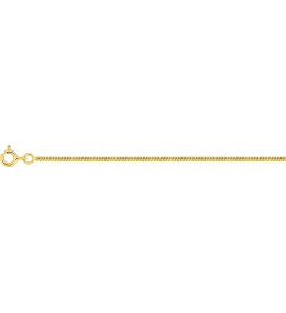 La Chaîne or jaune 750/1000, mailles serpentine, 1,00 mm, longueur 45 cm, by Stauffer.