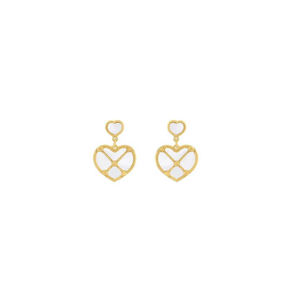 Les Boucles d'oreilles Jourdan Bijoux, Romance, argent 925/1000 doré or jaune, AJF210074E