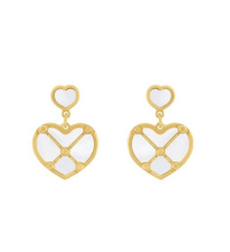 Les Boucles d'oreilles Jourdan Bijoux, Romance, argent 925/1000 doré or jaune, AJF210074E