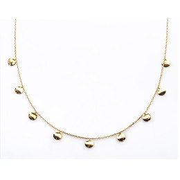 le Collier or jaune 375/1000, motifs ronds froissés, by Stauffer