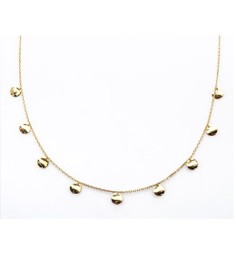 le Collier or jaune 375/1000, motifs ronds froissés, by Stauffer