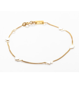 Le Bracelet or jaune 375/1000, motifs coeurs bicolore, by Stauffer