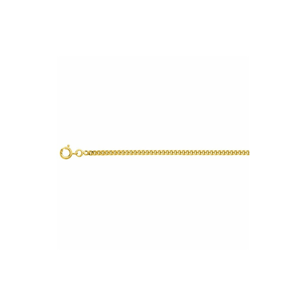 La Chaîne plaqué or jaune, mailles gourmette 2,40 mm, longueur 50 cm, by Stauffer La Chaîne plaqué or jaune, mailles gourmette 2,40 mm, longueur 50 cm, by Stauffer