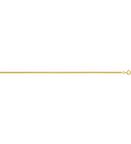 La Chaîne plaqué or jaune, mailles gourmette 2,10 mm, longueur 45 cm, by Stauffer
