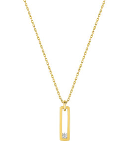 Le Collier or jaune 750/1000 et diamant by Stauffer