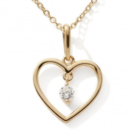 Le Collier or jaune 375/1000, coeur et oxyde de zirconium by Stauffer