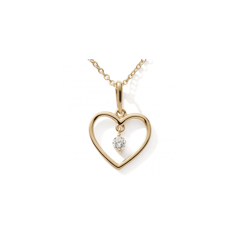 Le Collier or jaune 375/1000, coeur et oxyde de zirconium by Stauffer