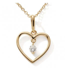 Le Collier or jaune 375/1000, coeur et oxyde de zirconium by Stauffer