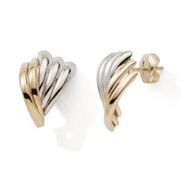 Les Boucles d'oreilles, or jaune, or rose et or blanc 375/1000,  by Stauffer